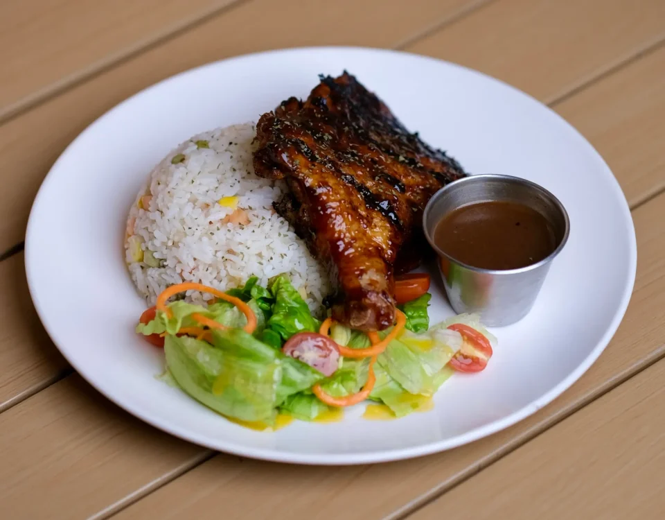 Butter Rice with BBQ Grilled Chicken